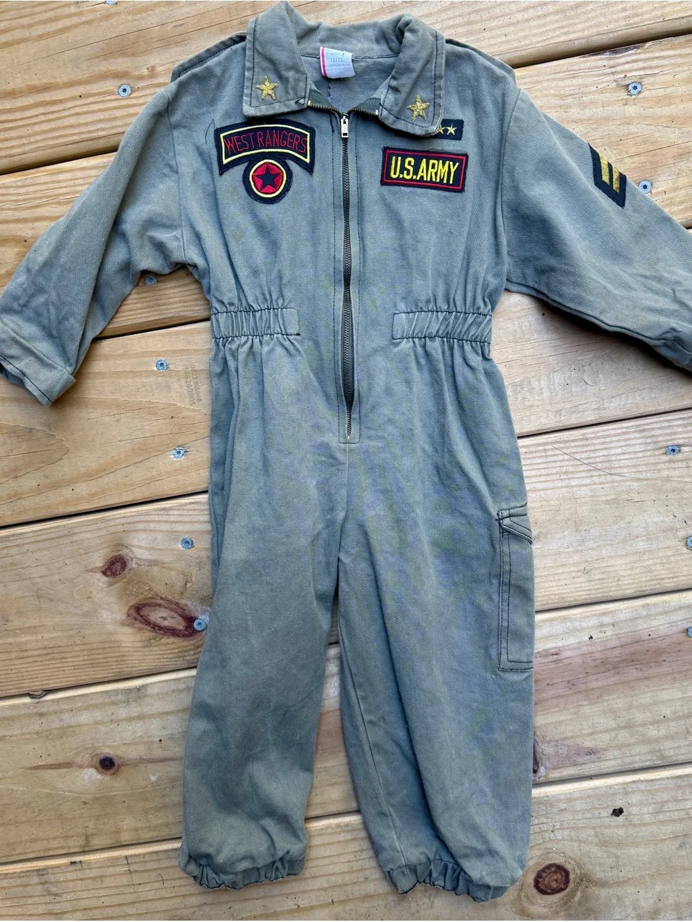Vintage Baby Togs West Rangers U.S. Army Jumpsuit Costume Toddler 2T